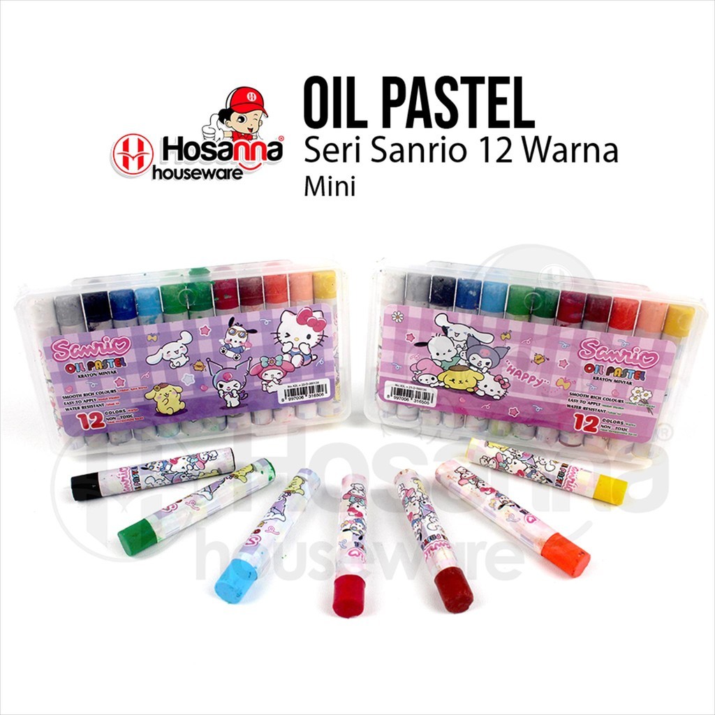 

♚CRAYON MINI SANRIO SERIES 12 WARNA / OIL PASTEL♚