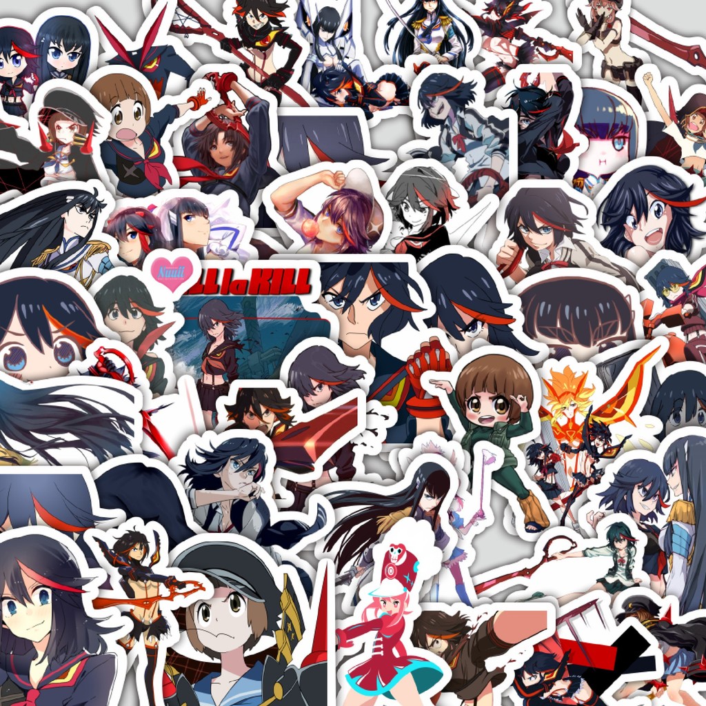 

Stiker Cutting Pack Stiker Anime Series Kill La Kill Karakter Mix 2 Isi 100Pcs Series Aesthetic Lucu Keren Untuk Koper Bahan Vynil