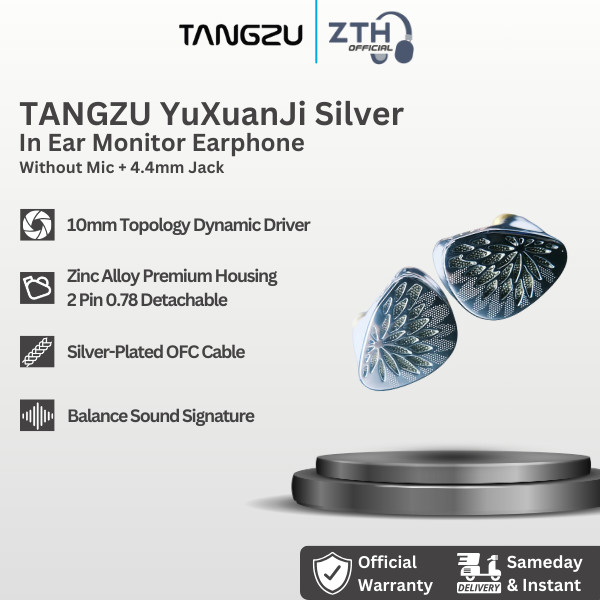 Tangzu Yu Xuan Ji Silver 10mm Dynamic Driver In Ear Monitor Earphone