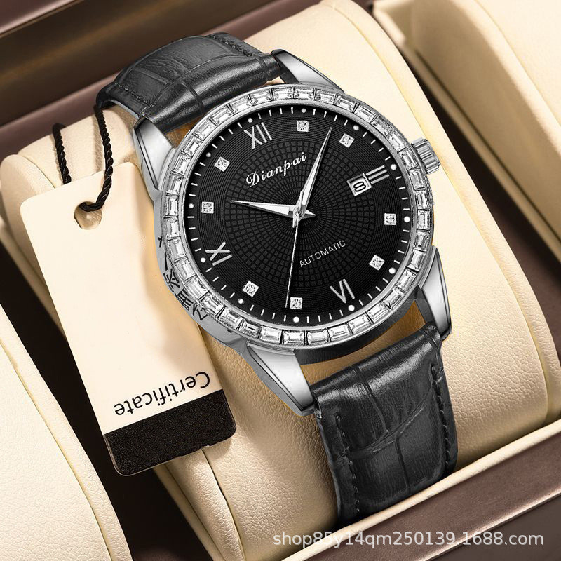 

Jam Tangan Mekanis Otomatis Penuh untuk Pria Stainless Steel Kalender Jam Tangan Bisnis Luminous Tahan Air Jam Tangan Mewah