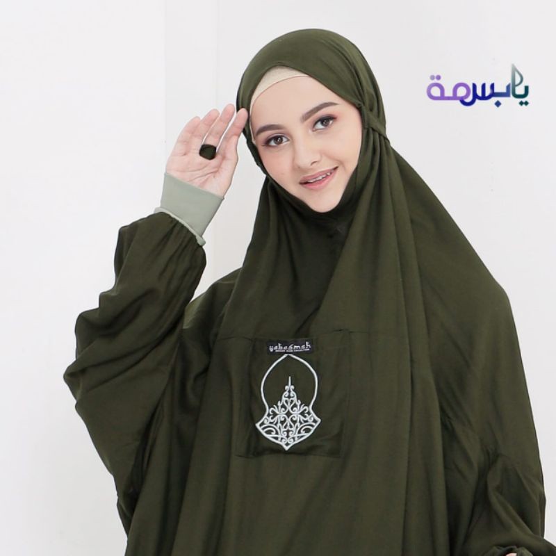 ( Mukena Terusan ) COD Mukena Yabasmah Dewasa /mukenah terusan/ rayon/ dewasa/mukenah terompah/muken