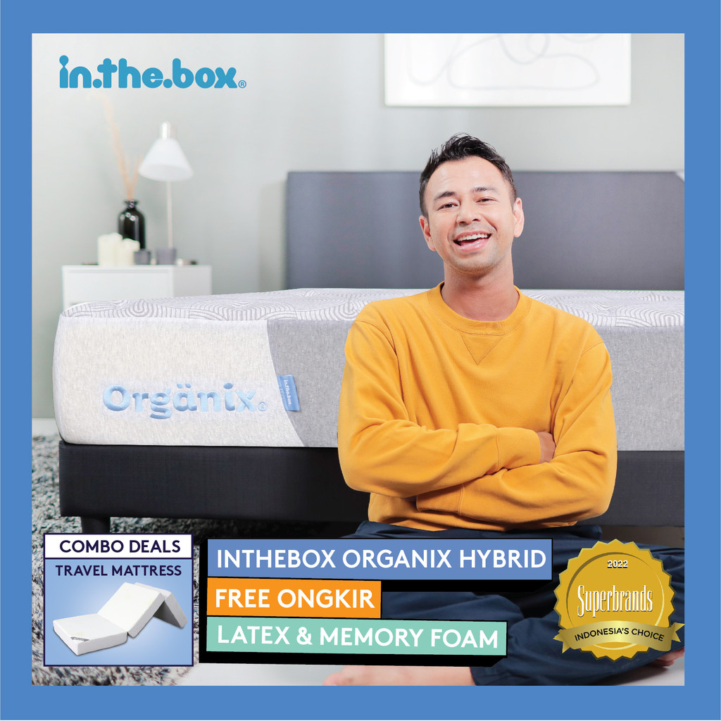 INTHEBOX - Bundle Kasur Latex Organix Hybrid + Travel mattress - Ukuran kasur 90x200, 100x200, 120x2
