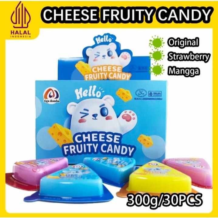 

Emama.store Permen lunak Gummy Bentuk Cheese isi 30 pcs