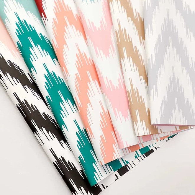 

kireipaper - Flower Wrapping Tribe Lurik Kertas Buket Paper Cellophane Totem Tribal / Kertas kado Satuan KB6176