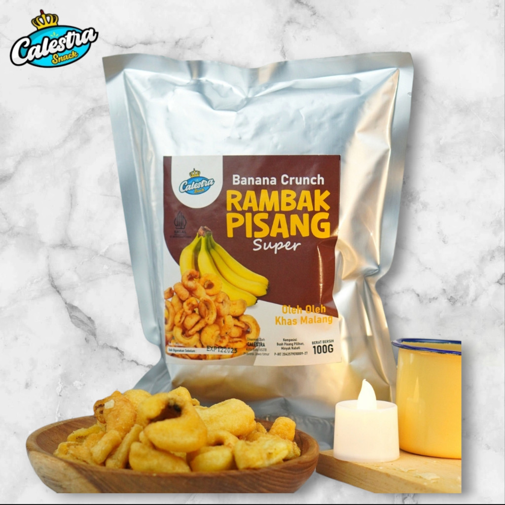 

Keripik Rambak Pisang Super 100GR Calestra Snack – Kriuk Unik, Gurih, dan 100% Pisang Asli