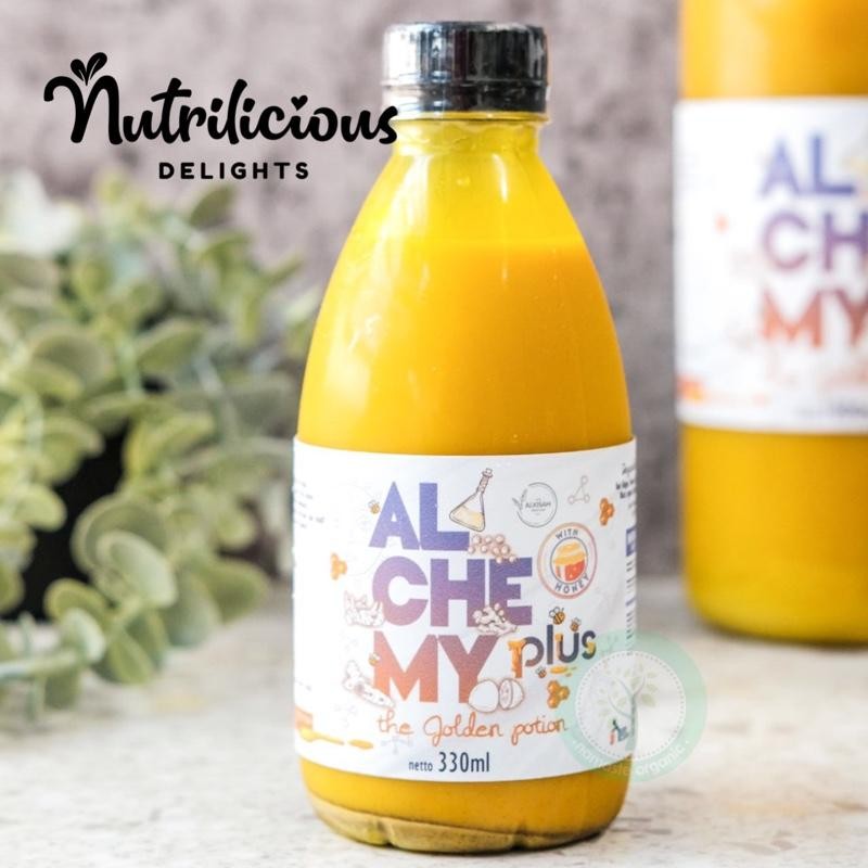 

330 ml Alchemy Plus The Golden Potion Namaste Organic Jamu Minuman Herbal Kunyit Jahe Merah Kencur Lada Hitam Lemon Cuka Apel Madu