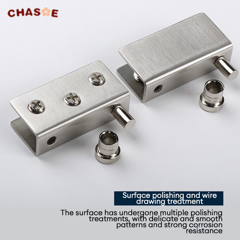 2pcs Engsel Pivot Pintu Kaca Jepit Stainless Steel / Pivot Pintu Kaca / CHASOE