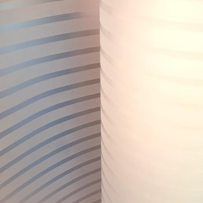 Fiber Penutup Pagar - Motif Garis Minimalis - Putih