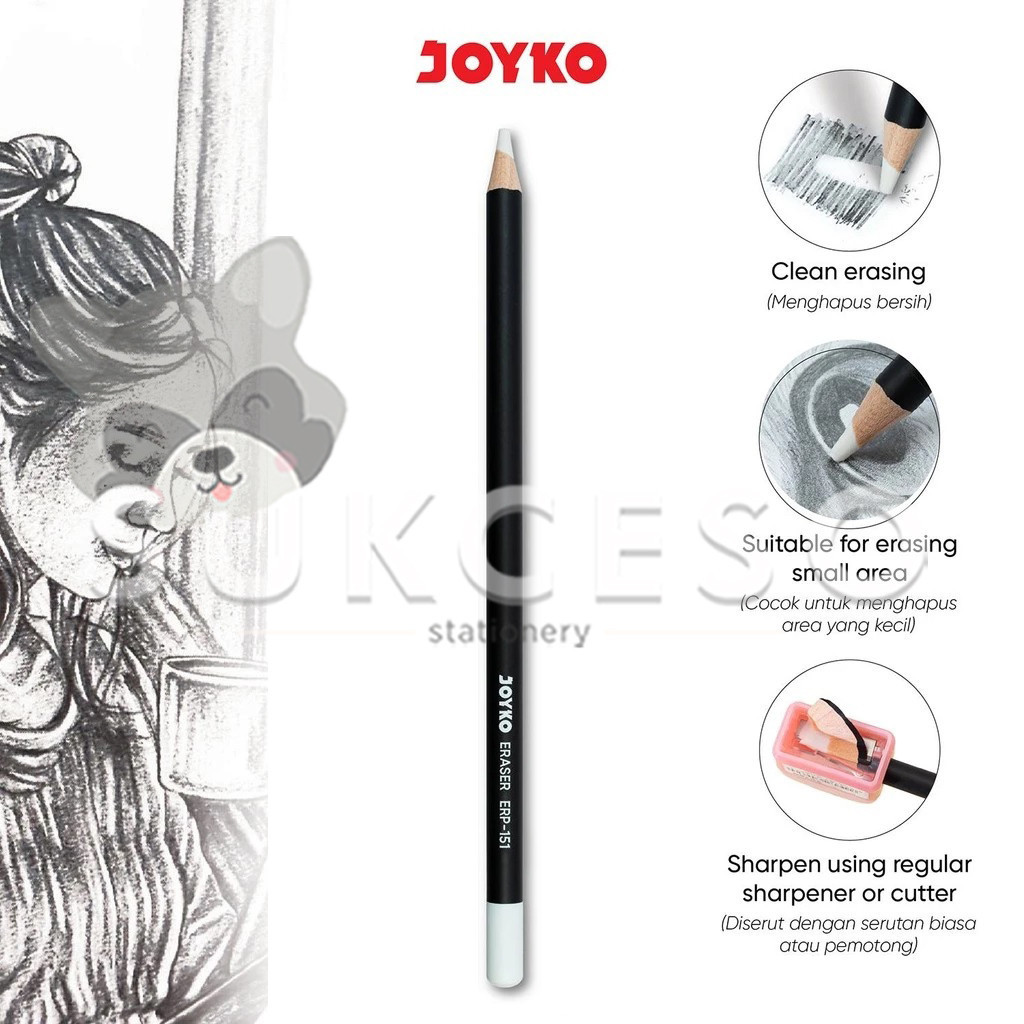 

JOYKO Eraser Pencil ERP-151 SATUAN - Penghapus bentuk Pensil