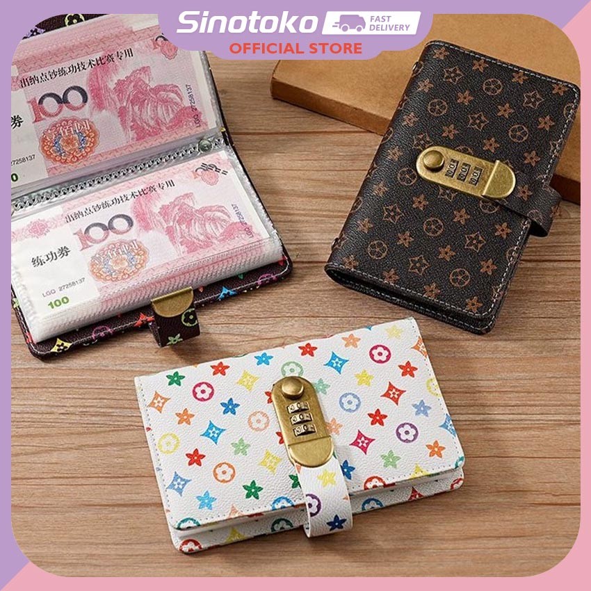 

Buku Catatan Keuangan A6 PU, Binder Tabungan Uang Keluarga dengan Zip