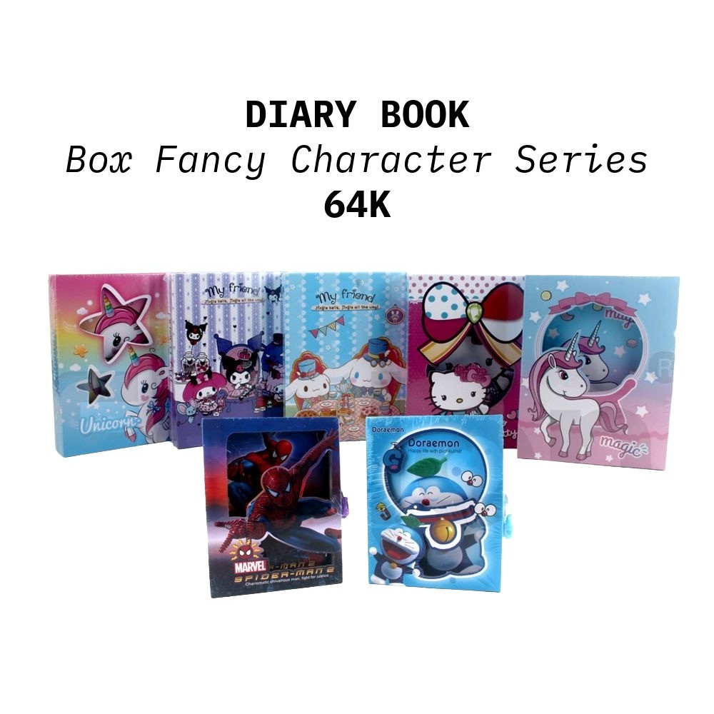 

♚Diary Box Fancy KECIL 64K / Buku diary kunci dengan gembok Karakter♚