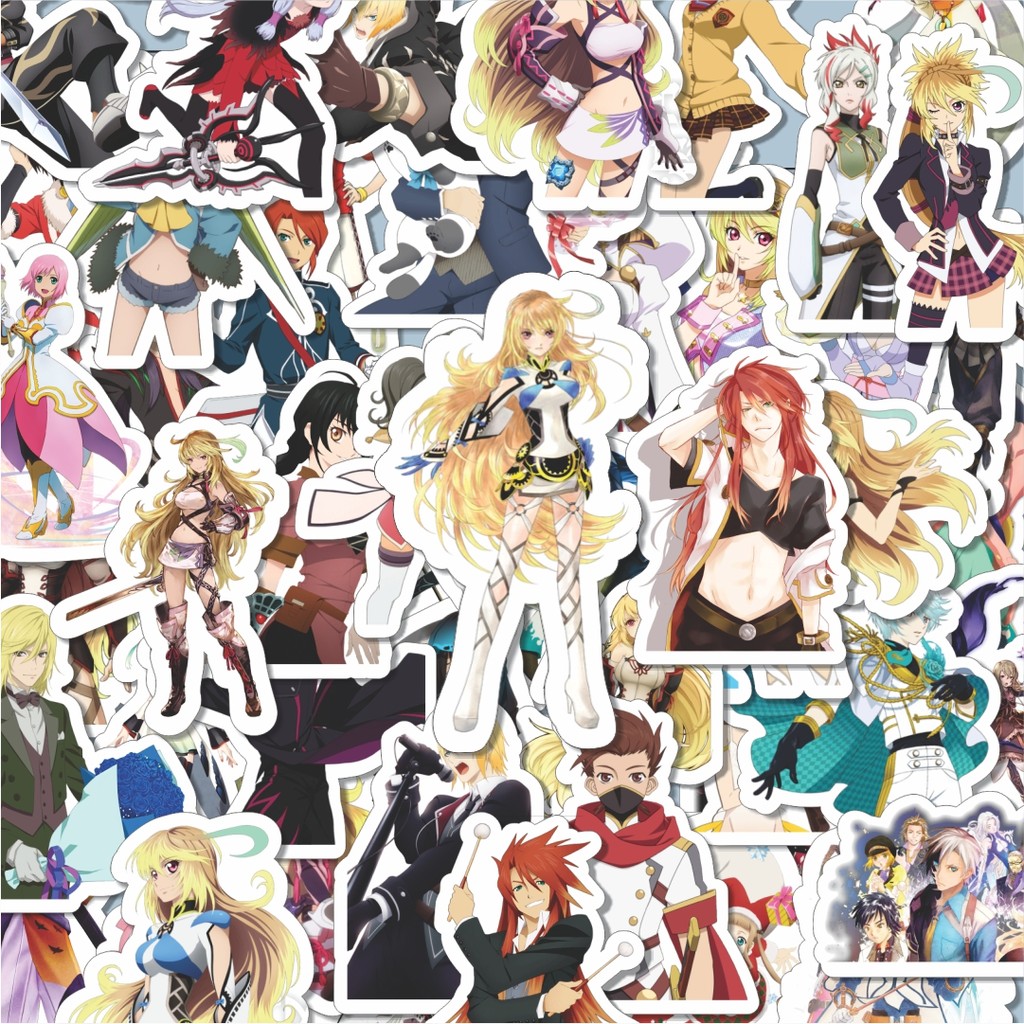

100PCS Lucu Stiker Game Series Tales Of Series Karakter Mix 1 Stiker Aesthetic Stiker Anti Air Stikers Berperekat Waterproof sticker decal buat Motor Helm Buku Journal Koper Casing HP Laptop Botol Minum Hadiah anak
