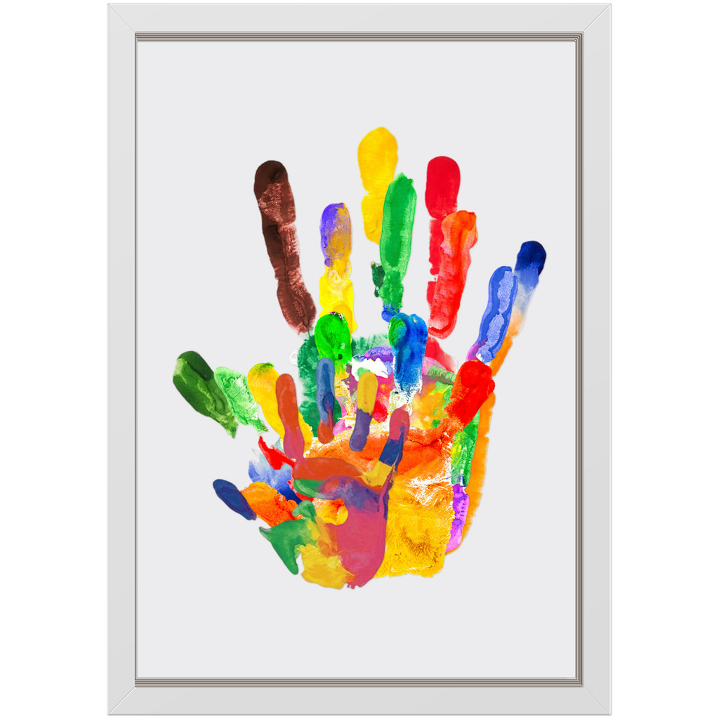 

Family Handprint Kit DIY Handmade Keepsake Wooden Frame with 6 Paints Pen Eraser Paintbrush Non-Marking Nails Newborn Souvenir