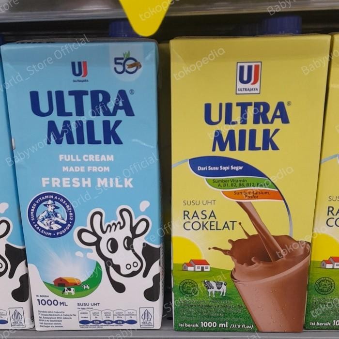 

Ultra Milk Susu UHT 1000ml Rasa Coklat / Full Cream