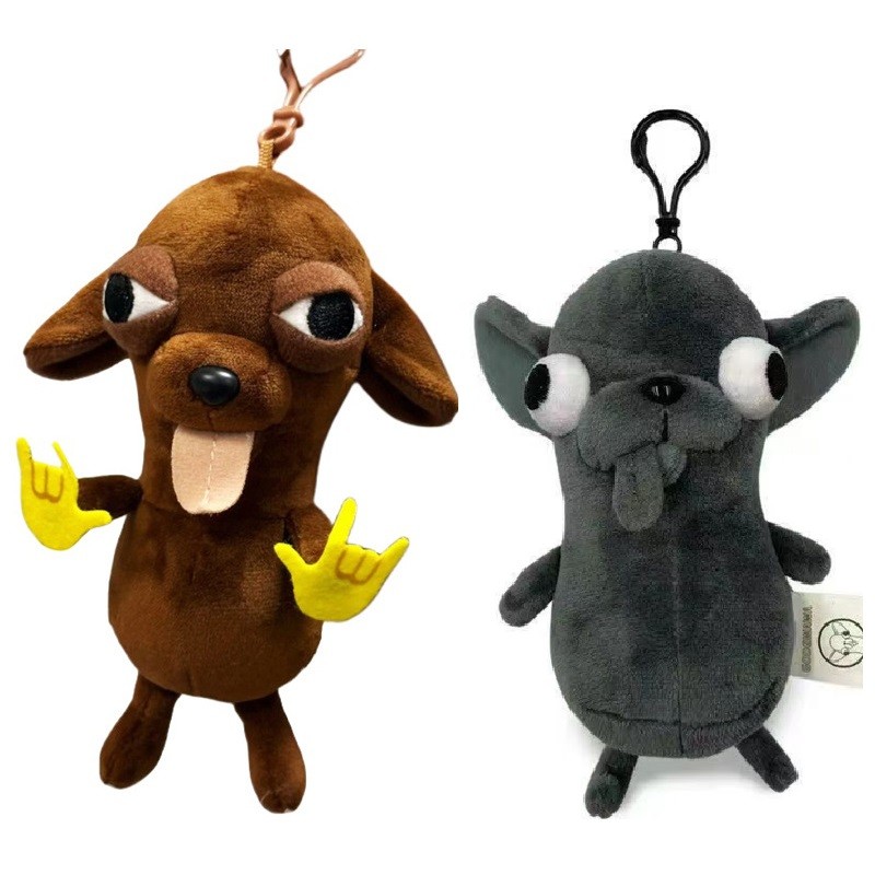 Stuffed Animals Chihuahua Plush Toy Keychain Pendant Puppy Pet Stuffed Chihuahua Doll Kawaii Realist
