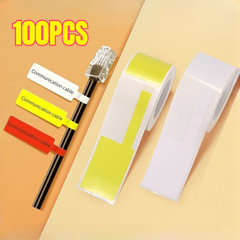 100buah Stiker Label Kabel Penanda / Kabel Stiker Label Penanda / Stiker Kabel Anti Air