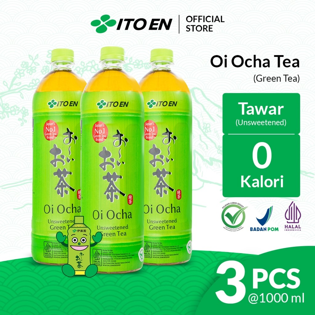 

ITO EN Oi Ocha 1000 ml 3 Pcs - Teh Antioksidan Sehat