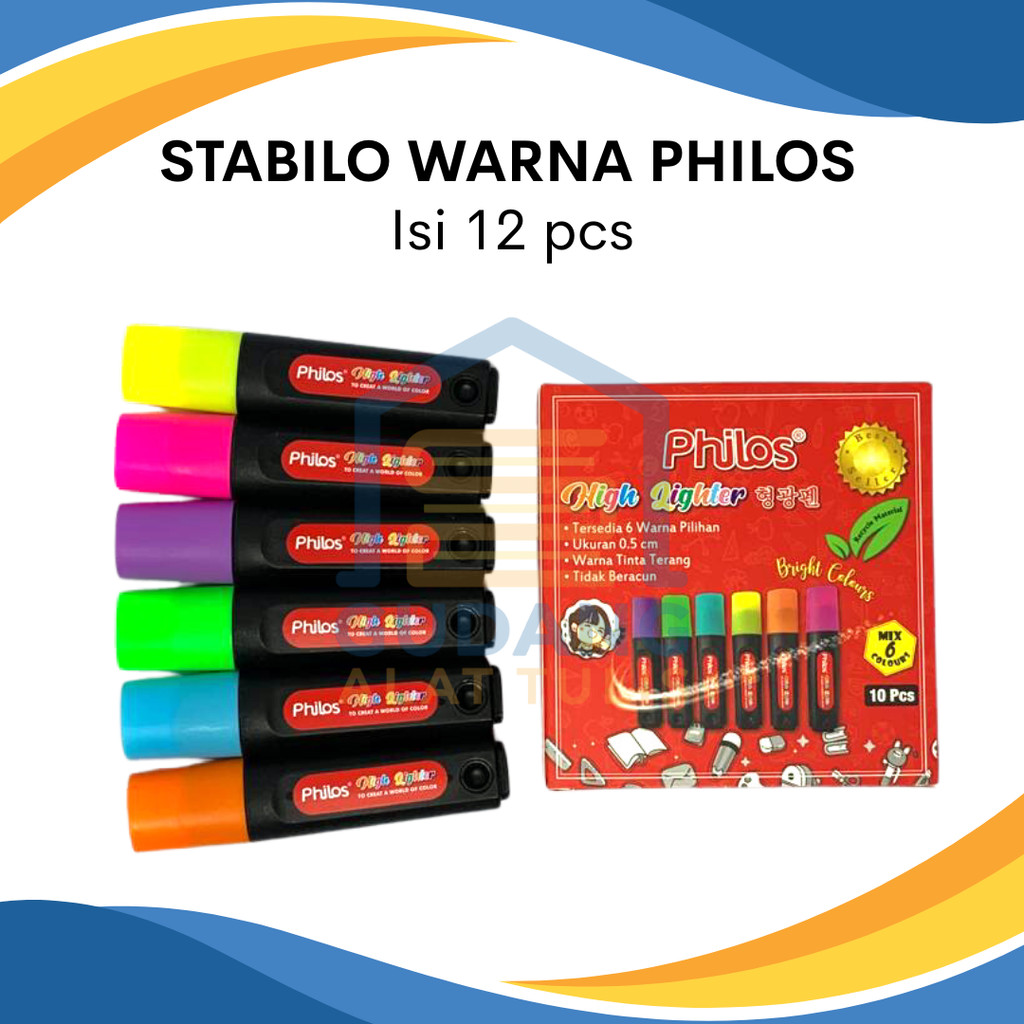 

STABILO PHILOS PER KOTAK ISI 10PCS MURAH