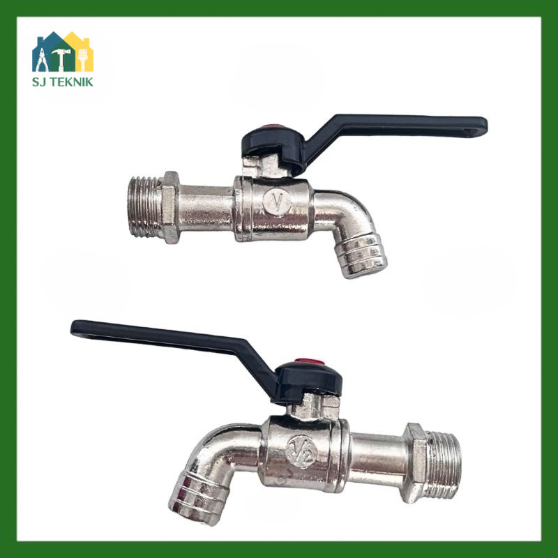 [GROSIR] Kran Air Besi Gagang Hitam 1/2 Inch YSK VPR Keran Air