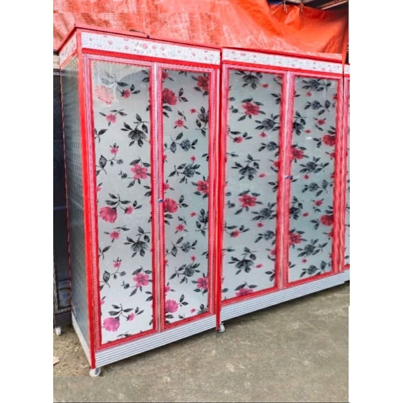 Lemari Gamis Lemari Pakaian 2 Pintu Aluminium Kaca
