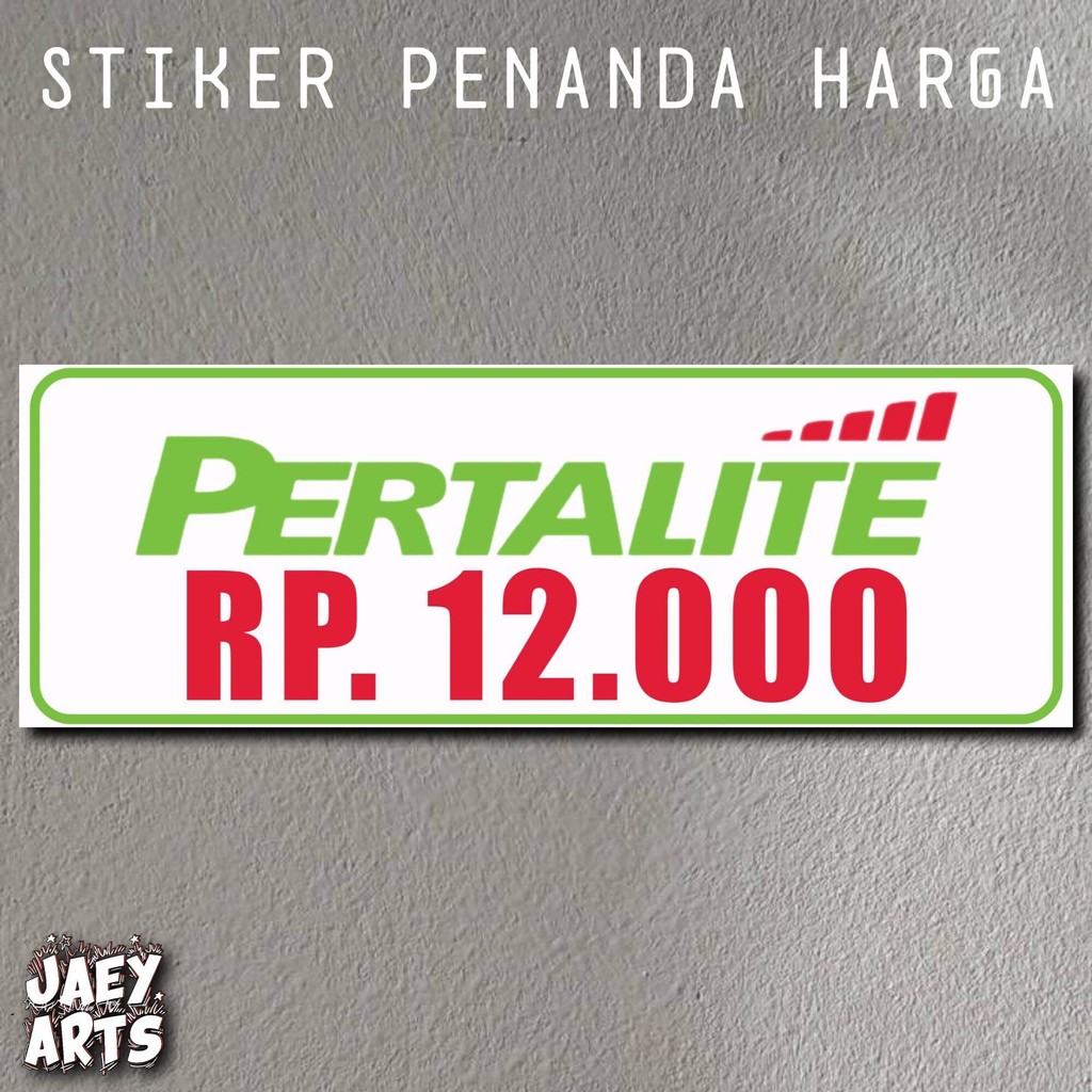 STIKER PENANDA HARGA BENSIN STIKER PERTALITE STIKER HARGA PERTALITE