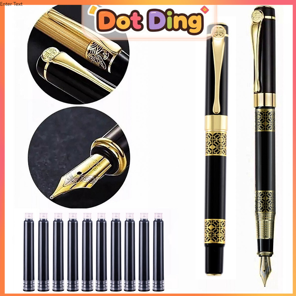 

Set Tinta Pena Kaligrafi Logam Retro Mata Pena 0.5mm Desain Vintage Klasik - Hadiah Pena Antik Untuk Perlengkapan Menulis, Sekolah & Kantor