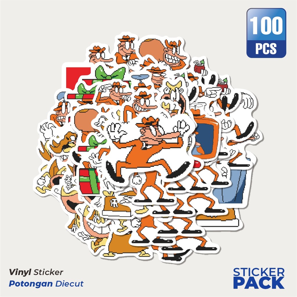 

MURAH 100 PCS Stiker Pizza Tower V28 Waterproof Aesthetic- Untuk Laptop, Motor, dan Helm - Paper Stationery Pack