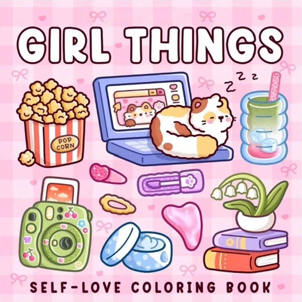 

Cute Girl Stress Relief Coloring Book - Self-Love Drawing Book Ideal Gift for Birthday Party Christmas Filled with Relaxing
