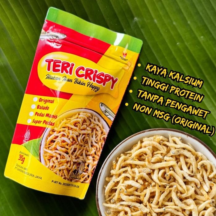 

(Sakera) [BELI 1 GRATIS 2] 500g+Bonus 70g TERI CRISPY BIKIN HAPPY - Original Terlaris