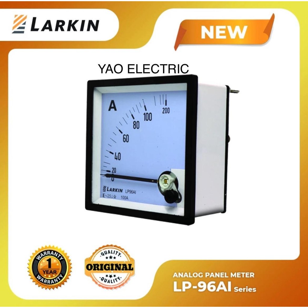 Analog Ampere Panel Meter Indirect 96x96 Jarum Larkin LP-96AI
