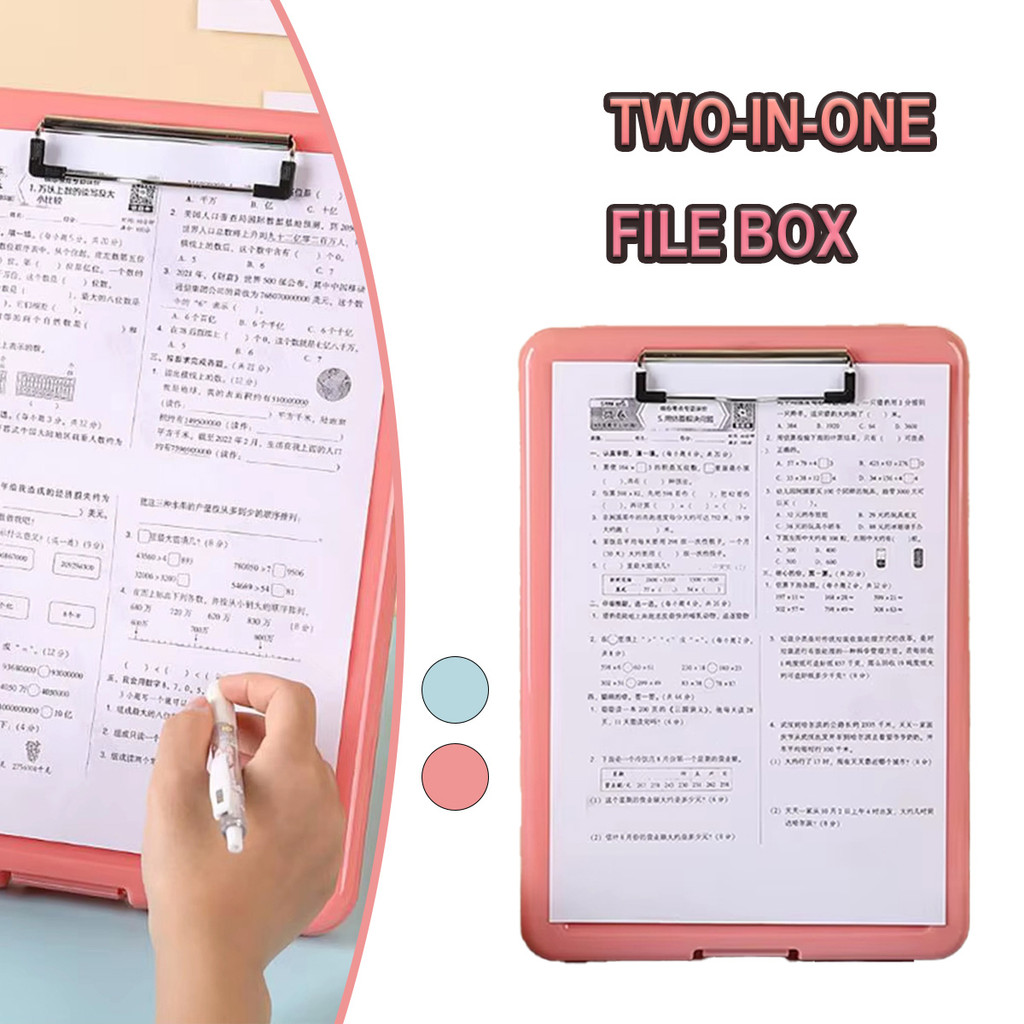 

1PC clipboard a4 Gesper terintegrasi, material yang diperkuat Clipboard 2 in 1 + Dokumen Keeper