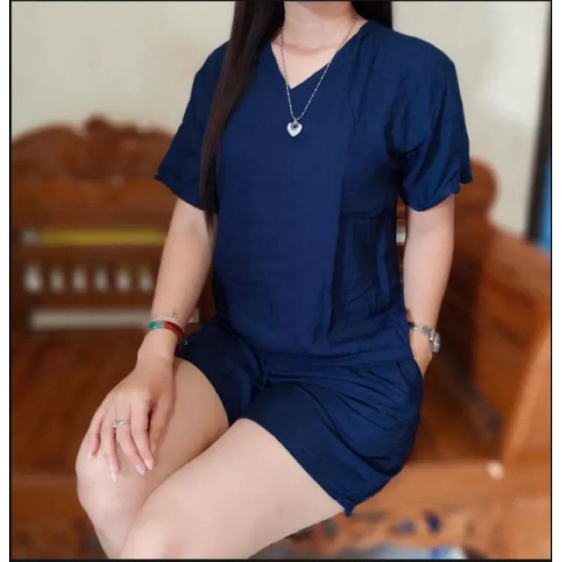 TERLARIS Setelan baju polos celana pendek / Setelan Pendek Polos/ baju wanita model baru