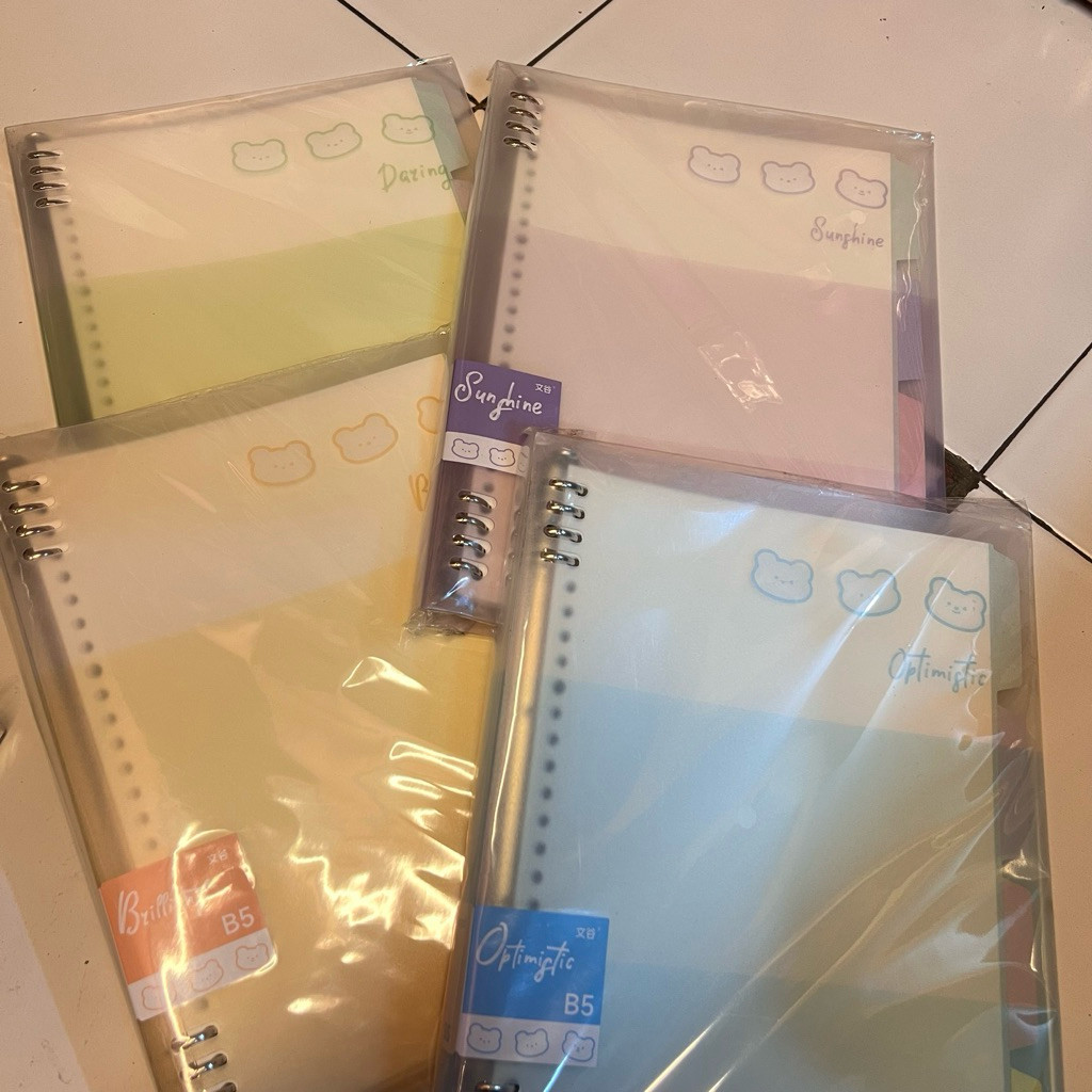 

[MSS] Binder B5 Colorfull Free Kertas dan Pembatas Ring Besi