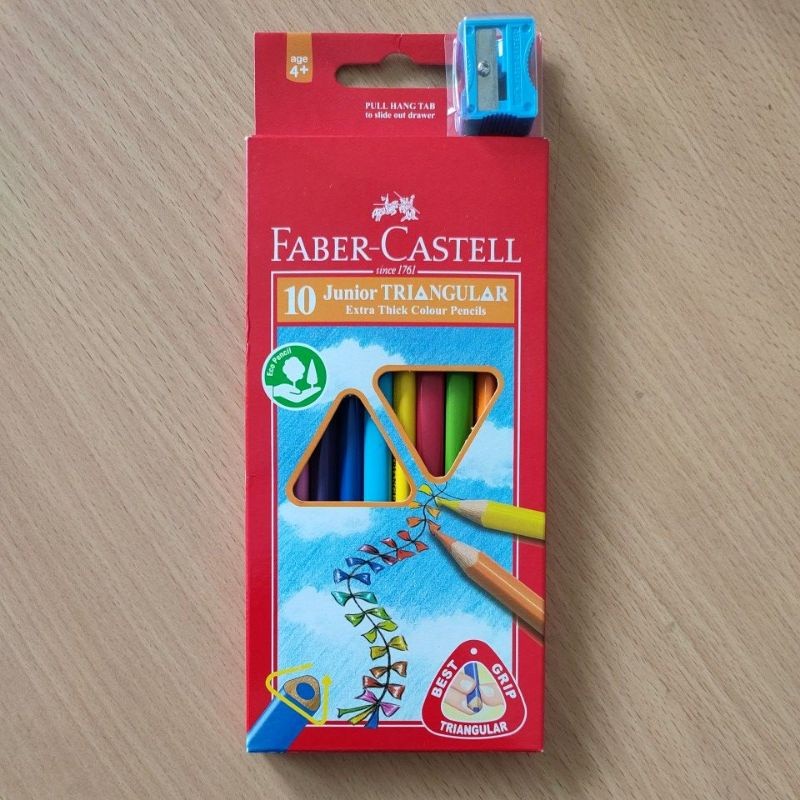 

[MSS] Pensil Warna Segitiga 10 Warna Faber Castell 116538 Junior Triangular