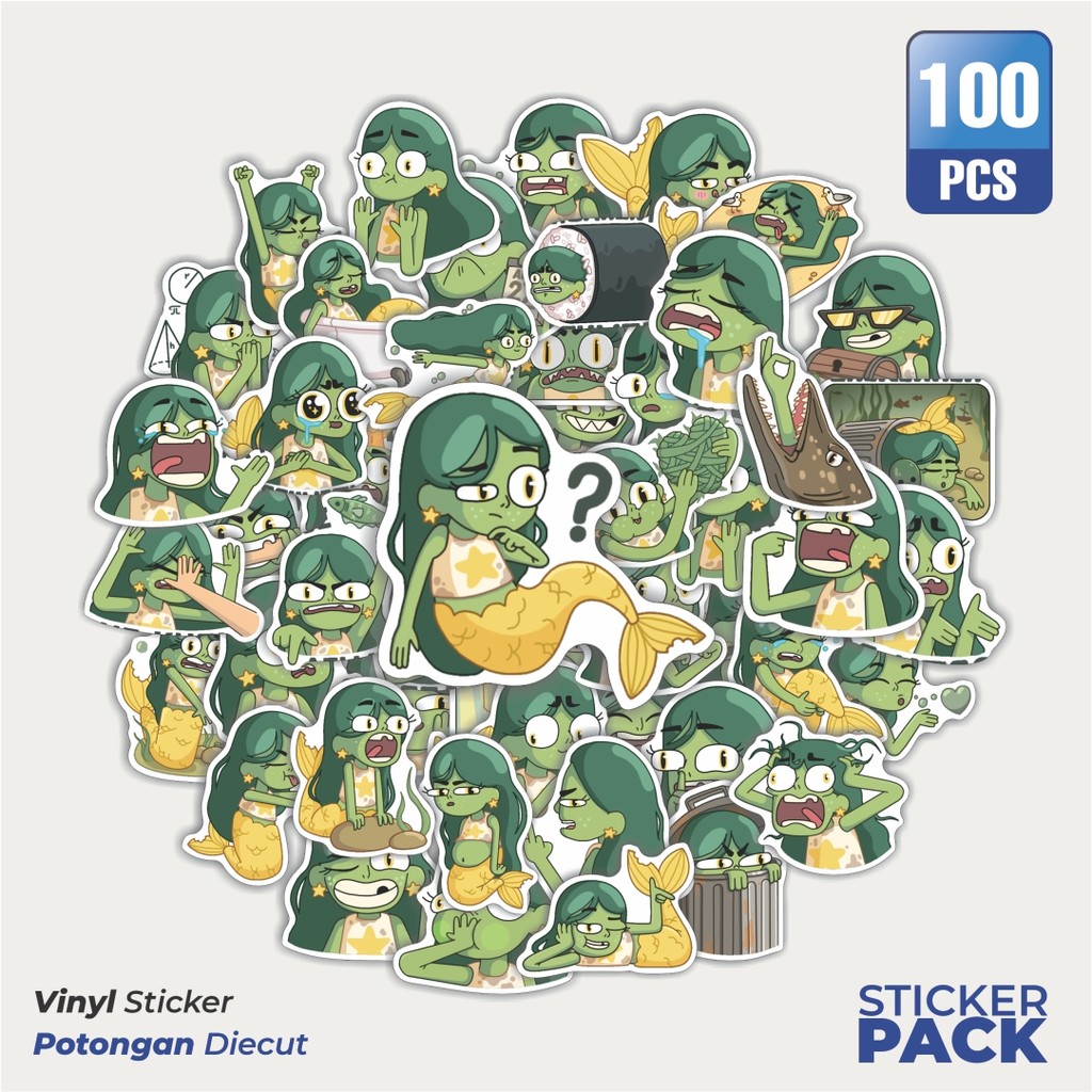 

Super Hemat! 100 PCS Stiker Kartun Goldie Waterproof Aesthetic- Untuk Laptop, Motor, dan Helm - Paper Stationery Pack