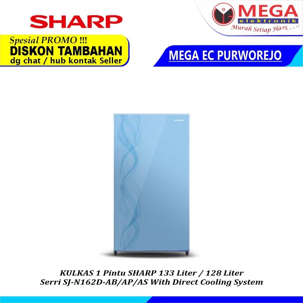 LEMARI ES 1 PINTUSHARP SJ-N162D-AB/AP/AS / SJ N162 D / SJN162D