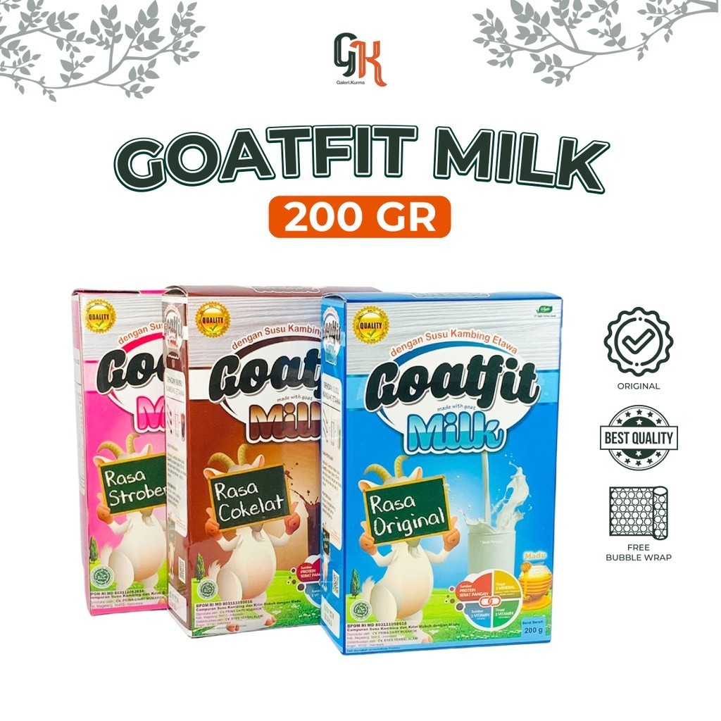 

Susu Kambing GoatFit / GoatFit Milk Susu Kambing + Royal Jelly 200gr / Susu Kambing Etawa