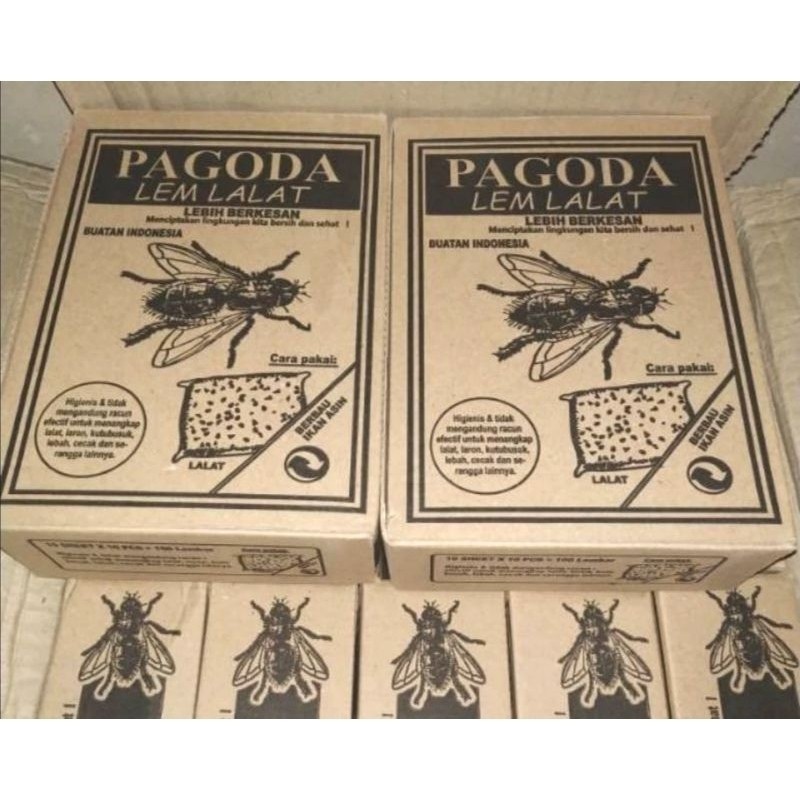 100 lembar lem lalat perekat lalat sakti pagoda