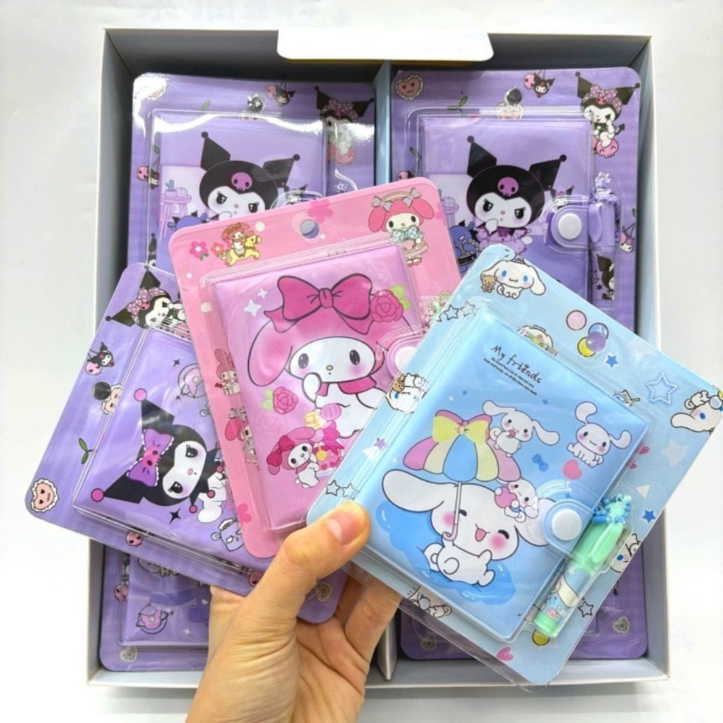 

ACEH.ANL 130888 Buku Memo Sanrio Kancing Buku Diary Mini Notebook Anak Alat Tulis Anak Sekolah Karakter Kuromi Cinnamoroll Melody