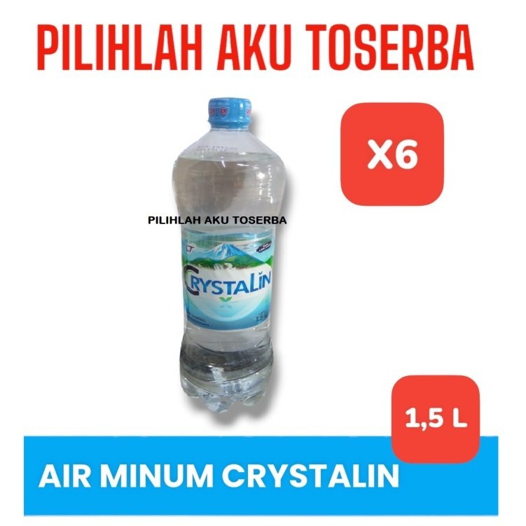 

CRYSTALIN Air Mineral Botol Pet 1.500 ml - (HARGA 6 BOTOL)