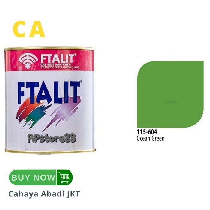 CAT MINYAK FTALIT 604 OCEAN GREEN 1KG