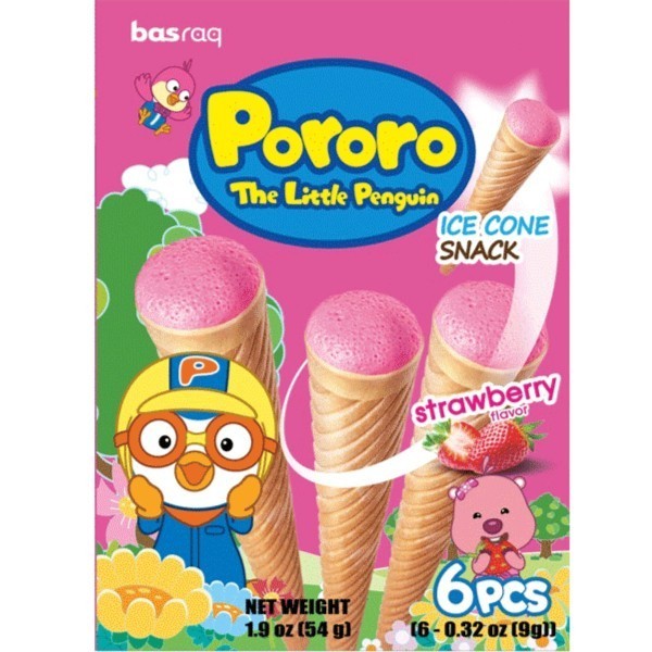 

Pororo Ice Cone Strawberry / Wafer Cone Krim Rasa Strawberry 54 GR