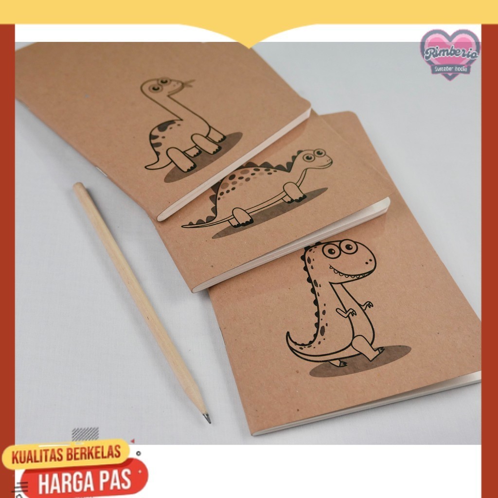 

BUKU TULIS CATATAN ANAK A5 KRAFT ISI POLOS GARIS COVER DINOSAURUS