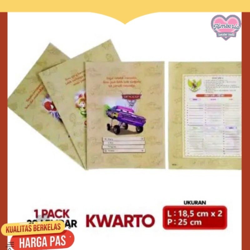 

Sampul Buku Tulis Coklat Kwarto Bergambar - 1 pak (20 lembar)