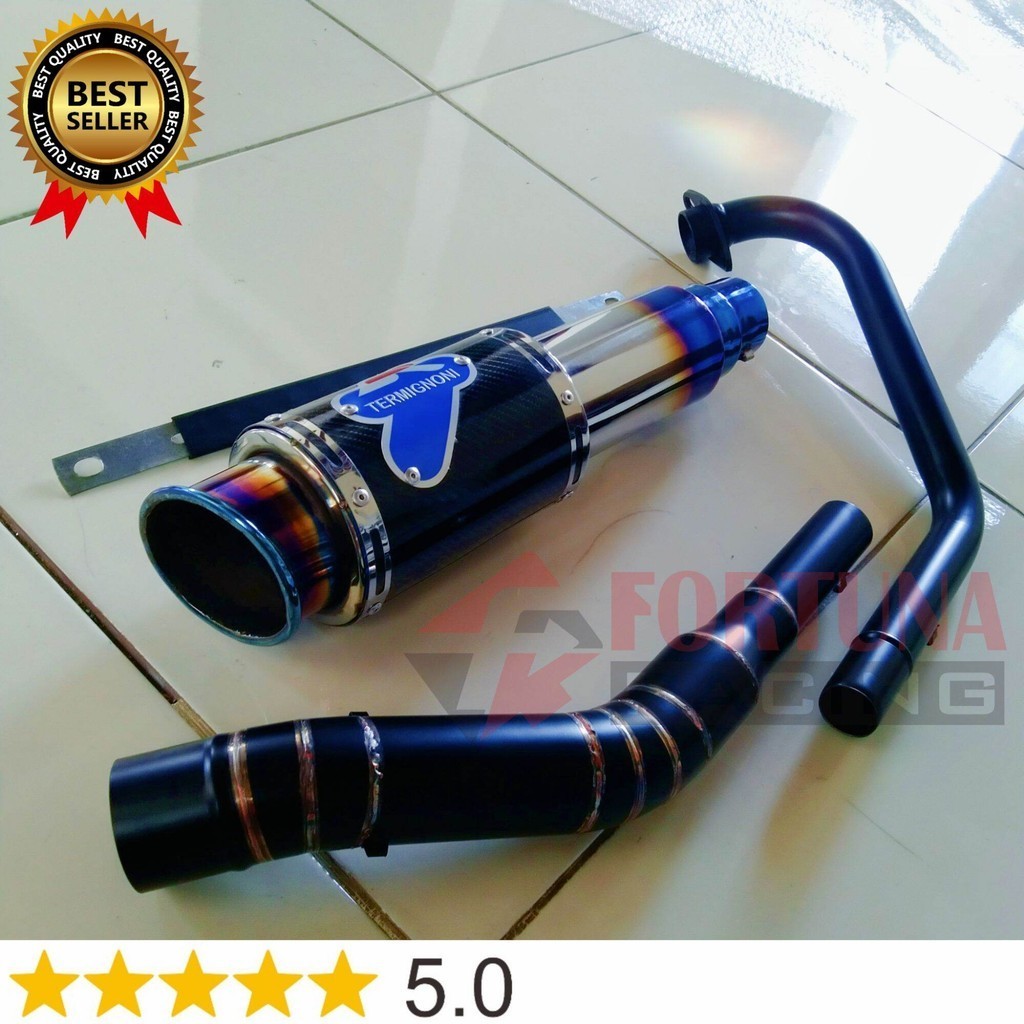 Knalpot racing Terminoni Carbon Doff buat Vixion old / New