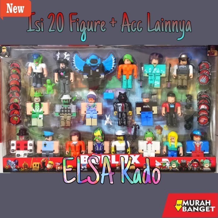 figure mainan pedang yg lagi viral- Mainan Roblox Set 20 Figure Pack From The Vault Collection