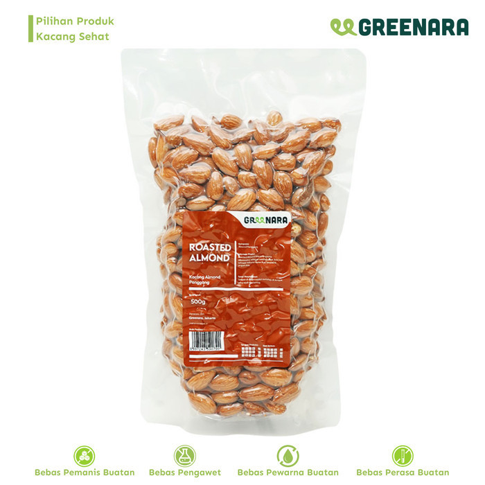 

Greenara Roasted Almond 500gr / Kacang Almond Panggang