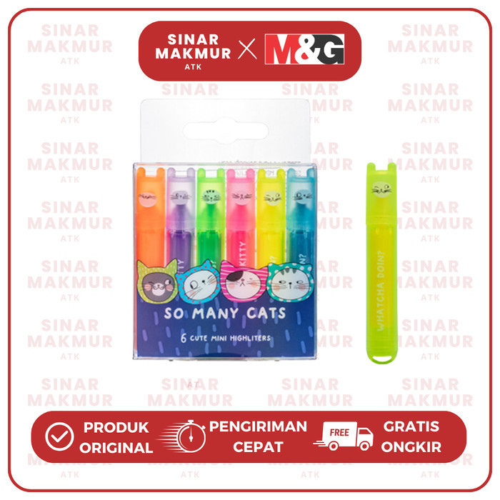 

Highlighter/Pena Penanda Mini Scented So Many Cats Original M&G (Set)