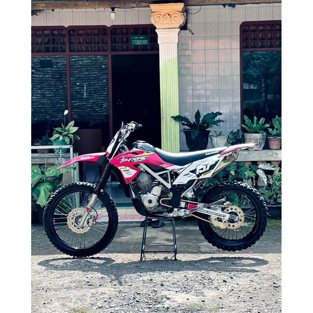 Desain Decal stiker Motor Klx Bf trail trabas bisa custom