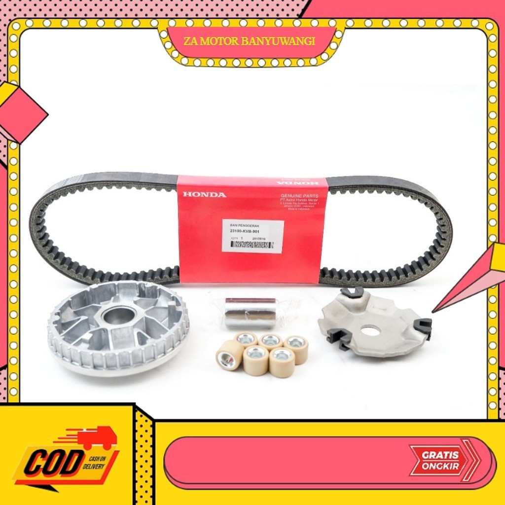 vanbelt vario 110 karbu ori - Paket kirian Vanbelt Vario 110 Karbu - vanbelt vario 110 karbu KVB